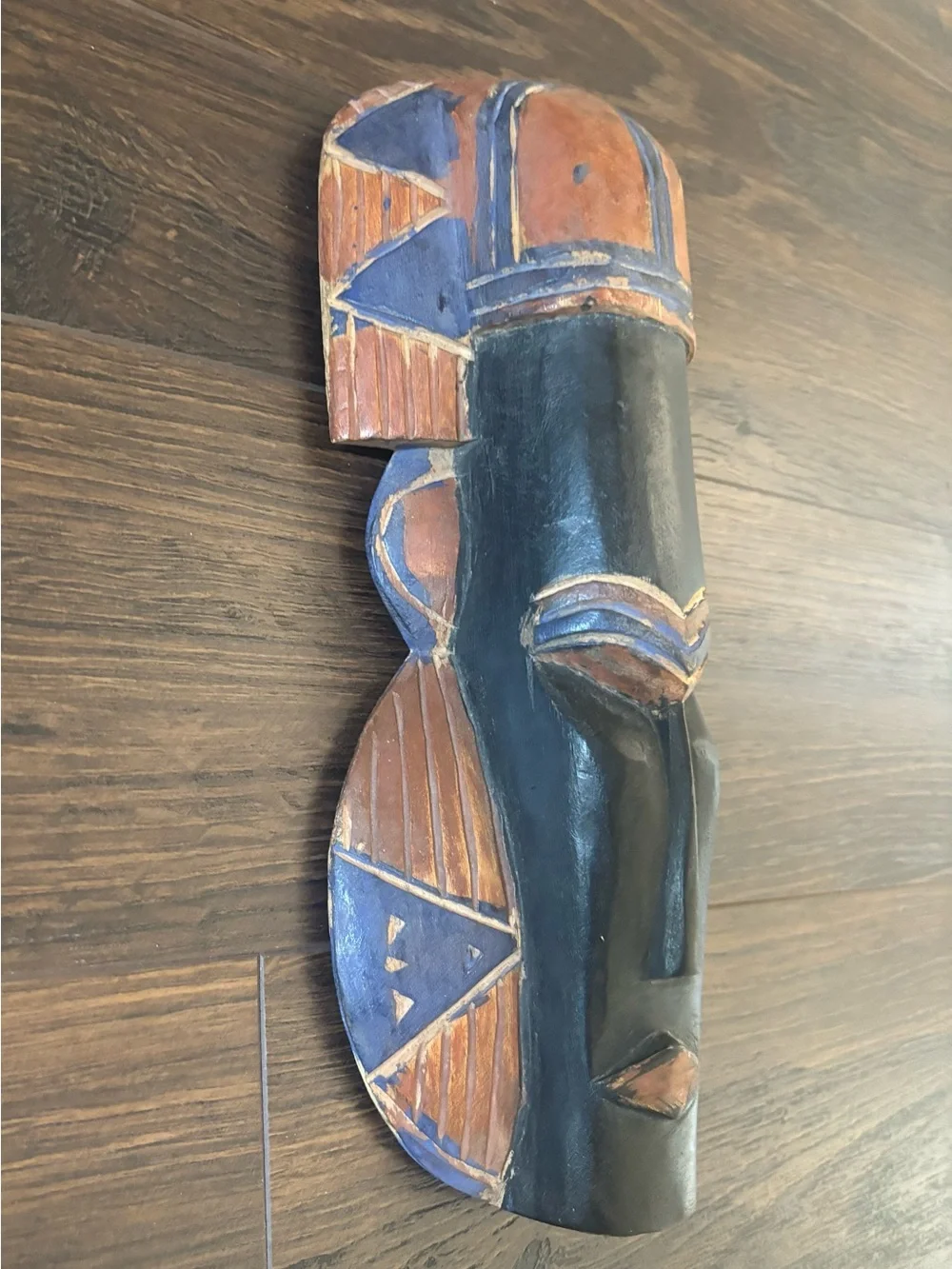 Pier 1 Black and Rust Tribal Wall Mask